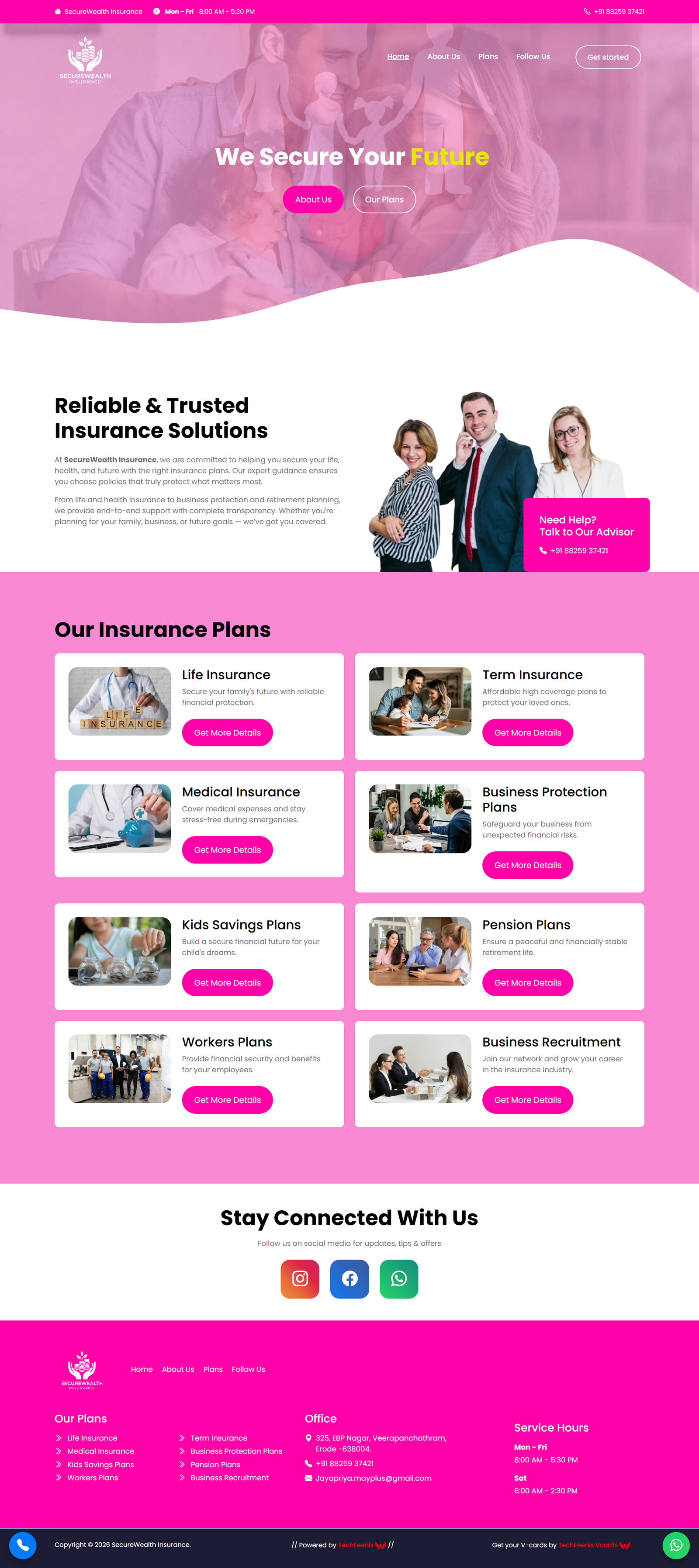 SecureWealth Insurance — insurance advisory website